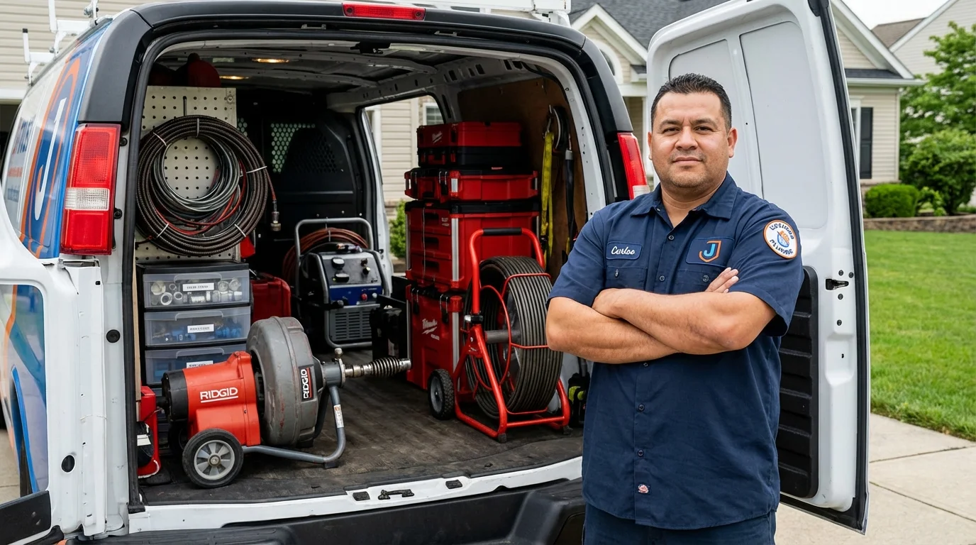 Professional drain cleaning equipment and Johns Plumbing LLC plumber in Fort Lupton