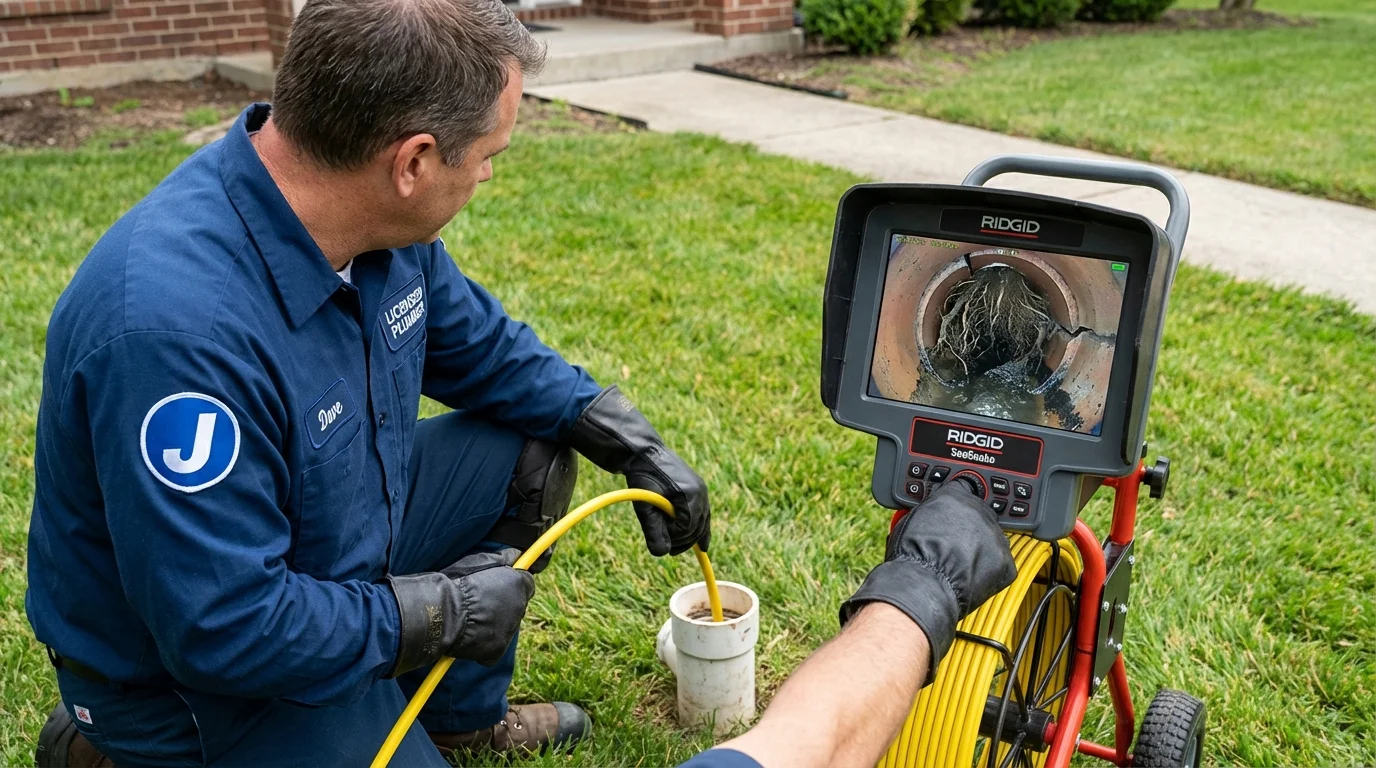 Sewer camera inspection being performed by Johns Plumbing LLC in Fort Lupton